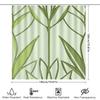Modern Green Leaf Shower Curtain Elegant Water Proof Fabric For Bathroom Decor