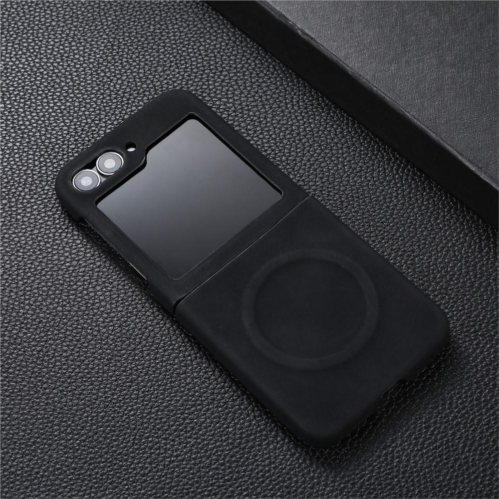 Luxury Suede Sheepskin Leather Case For Samsung Galaxy Z Flip 6 5 4 3 Magnetic For Magsafe Wireless Charging Business Soft Cover