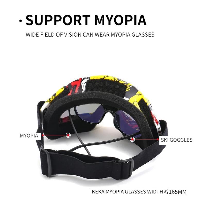 New Arrival High Elasticity TPU Ski Goggles with Built In Sponge Windproof UV Protective for Outdoor Adults