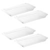 Yamazaki Tower Shallow Food Preparation Trays W14 X X Made In Product Number 10336 Microwave-Safe, Connectable, Easy-to-Clean (4-Piece Set), Clear,