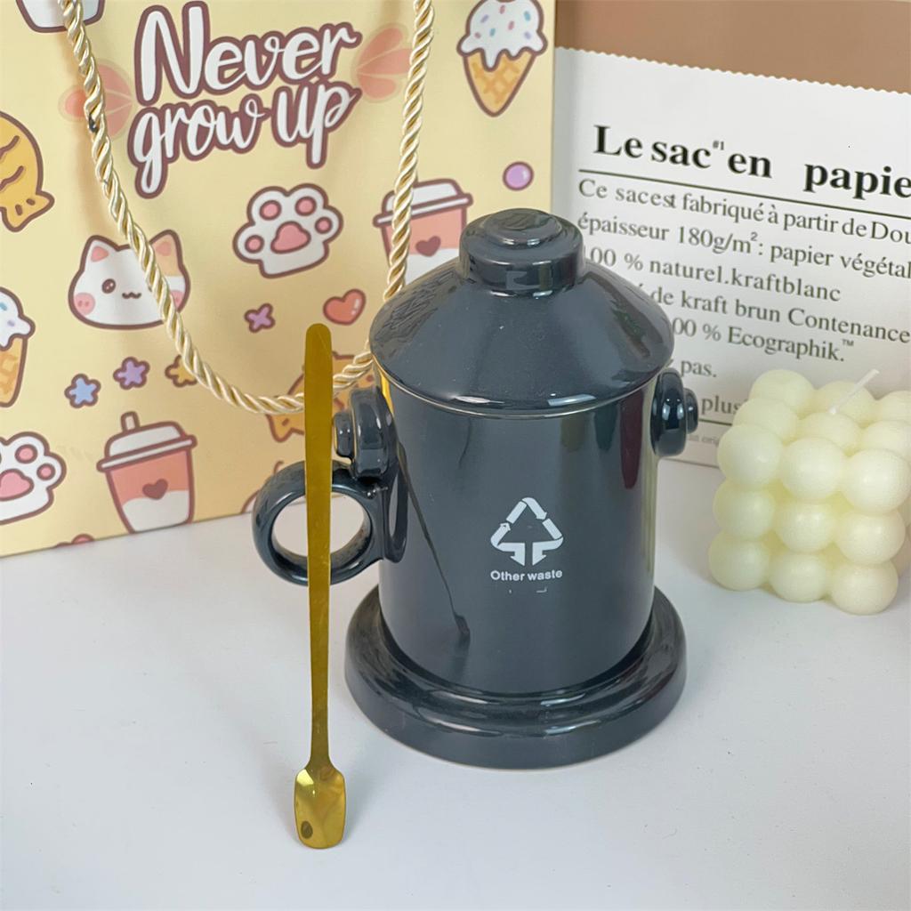 Single product -- creative personalized ceramic cup industrial wind fire hydrant modeling water cup mug household large capacity practical