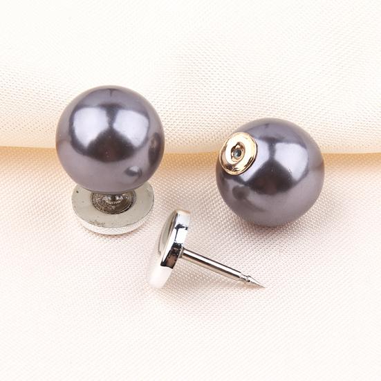 Fashion Scarf Buckles 5Pcs Fake Pearl Buttons for Clothing, Removable Decorative Brooch Pins, No Waist Tightening Pins Dresses Sew Safety Shirt