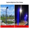 3m Aluminum Alloy 7-Shape LED Courtyard Light with Color-Changing Feature, Double Pole, Square Design