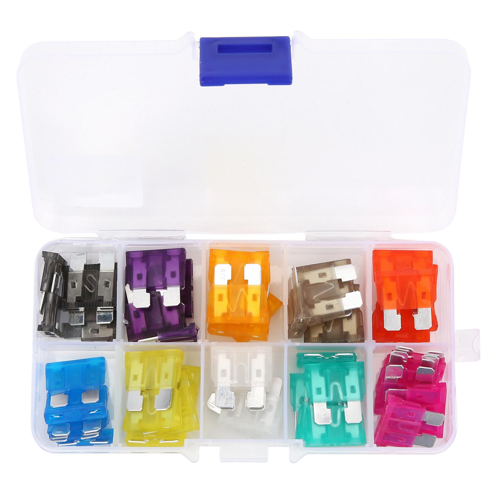 

50Pcs Fuses Assortment Kit Corrosion Resistance Excellent Conductivity Car Fuses for Boat Truck