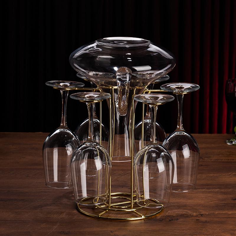Premium Inverted Wine Glass & Decanter Storage Rack