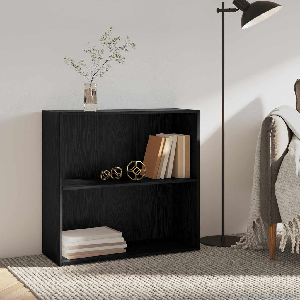 Bookshelf Black Oak Effect 80 x 30 x 76.5 cm