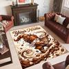Gnome Theme Crystal Velvet Rug Personalized Custom Name Text Soft Floor Mat Home Decor