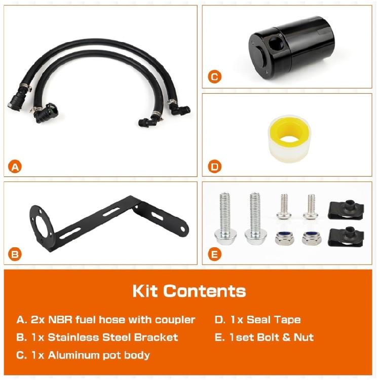 Fortschrittlicher Ölabscheider Aluminium Ölauffangbehälter Einfach zu bedienen Verbessert das Beschleunigungsansprechverhalten für Fahrzeuge