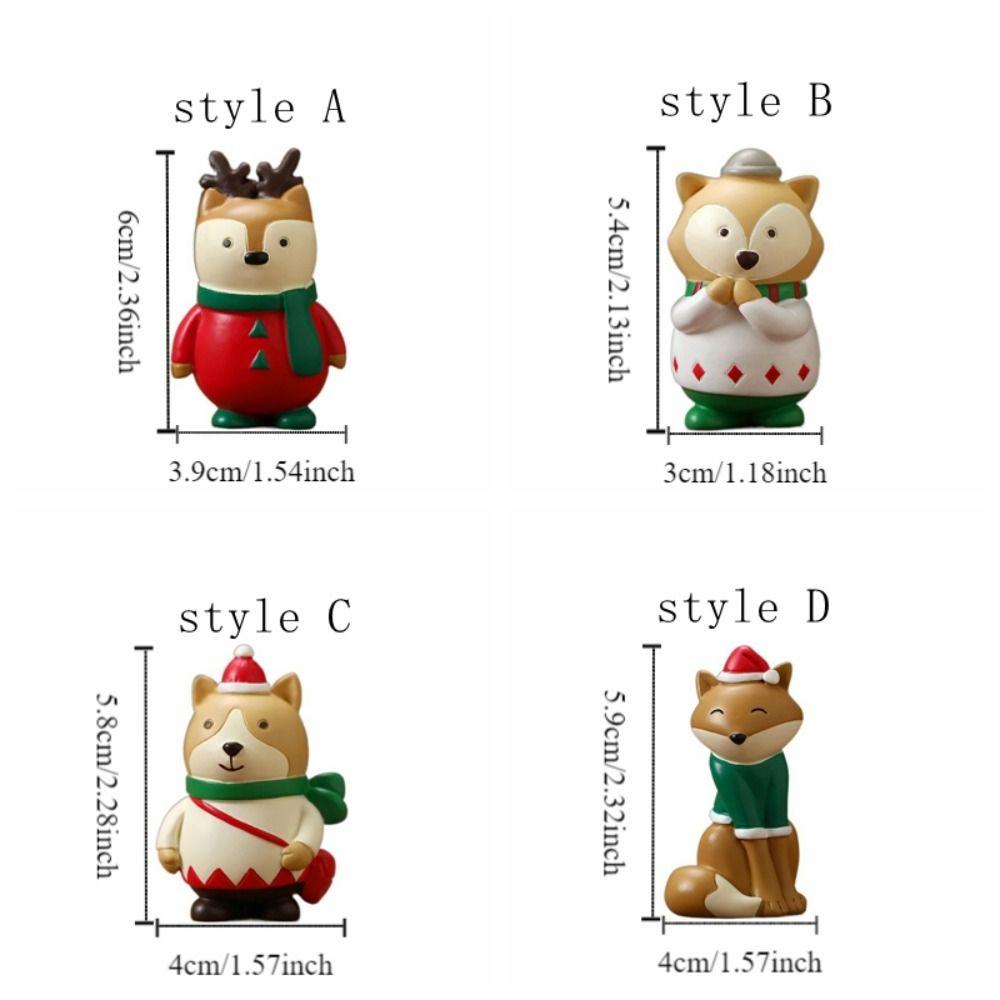 Traditionelle Kreative Weihnachten Harzpuppe Harz Umweltfreundlich Weihnachts Tierfigur Cartoon Tier Harzhandwerk Thanksgiving