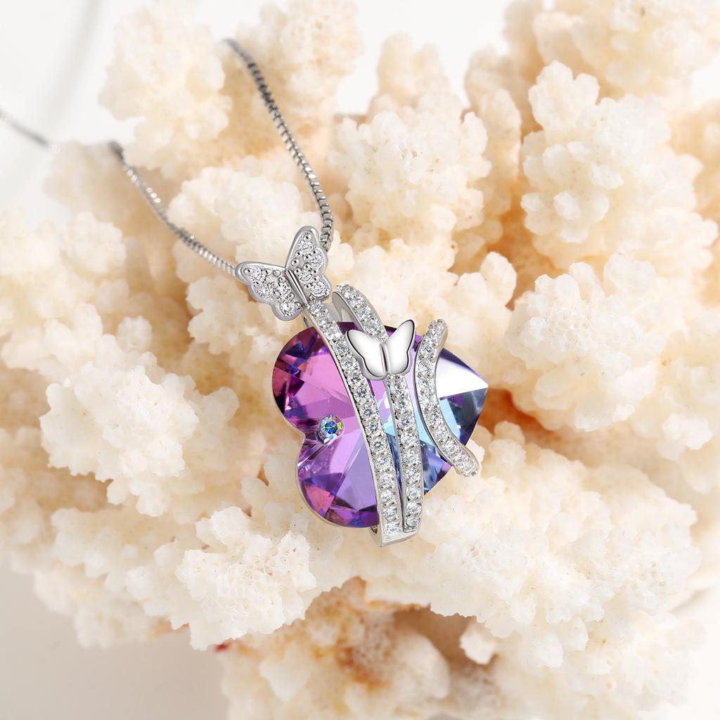 Fashion Items, Mother's Day Gifts Symphony Ocean Heart Butterfly Love Necklace