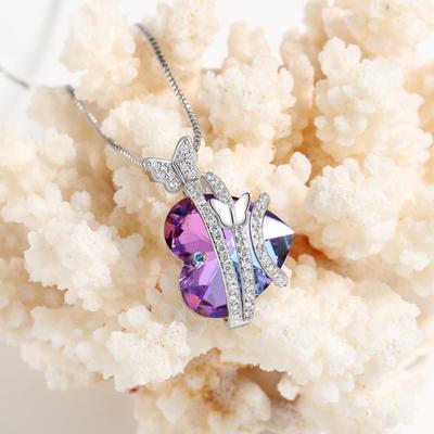 Fashion Items, Mother's Day Gifts Symphony Ocean Heart Butterfly Love Necklace