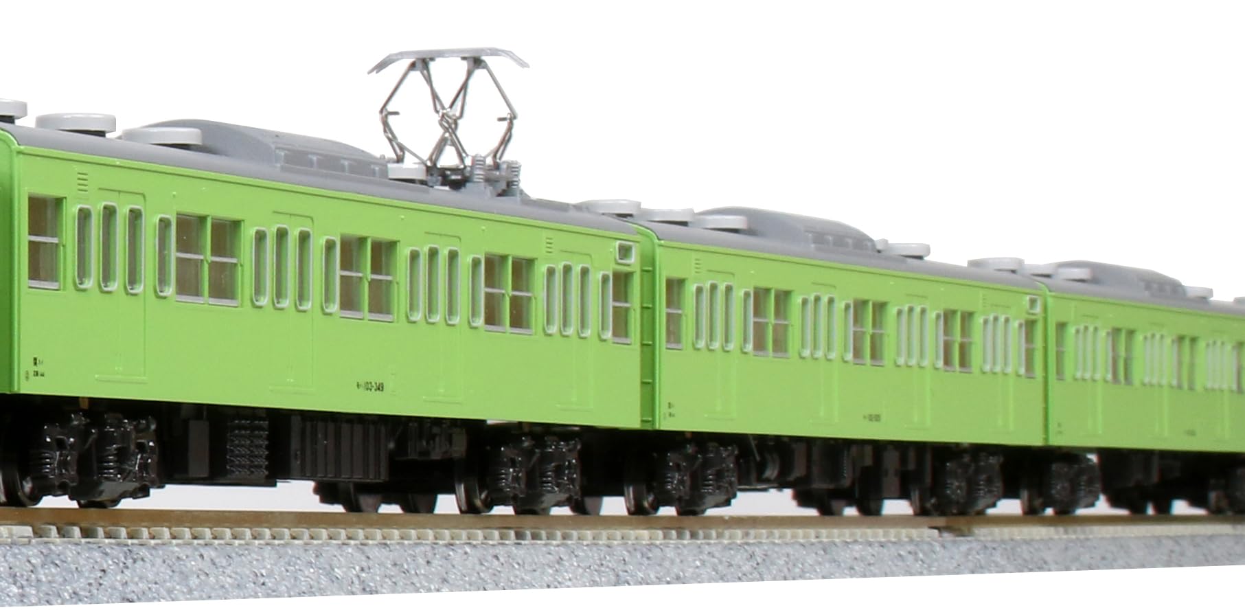 KATO N Gauge 103 Japanese Bush Warbler Intermediate Car Set Model Train Series (Uguisu - Green) 3-Car 10-1744C