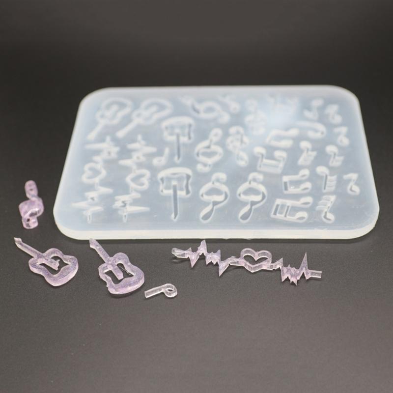 Resin Shaker Füllform, Silikon Gitarrenform Epoxidharzform Füllung Treibsand Guss Füllform für Schmuckherstellung