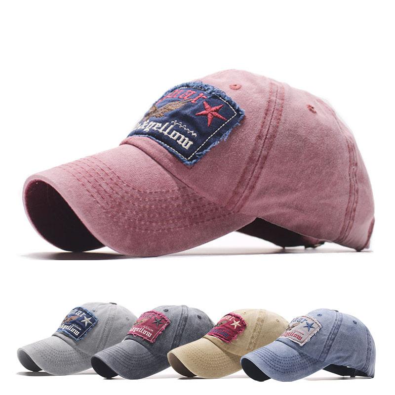 Spring and Autumn Retro Hong Kong Style Washed Cotton Embroidery Alphabet Baseball Cap Men's and Women's Casual Youth Cap Tide