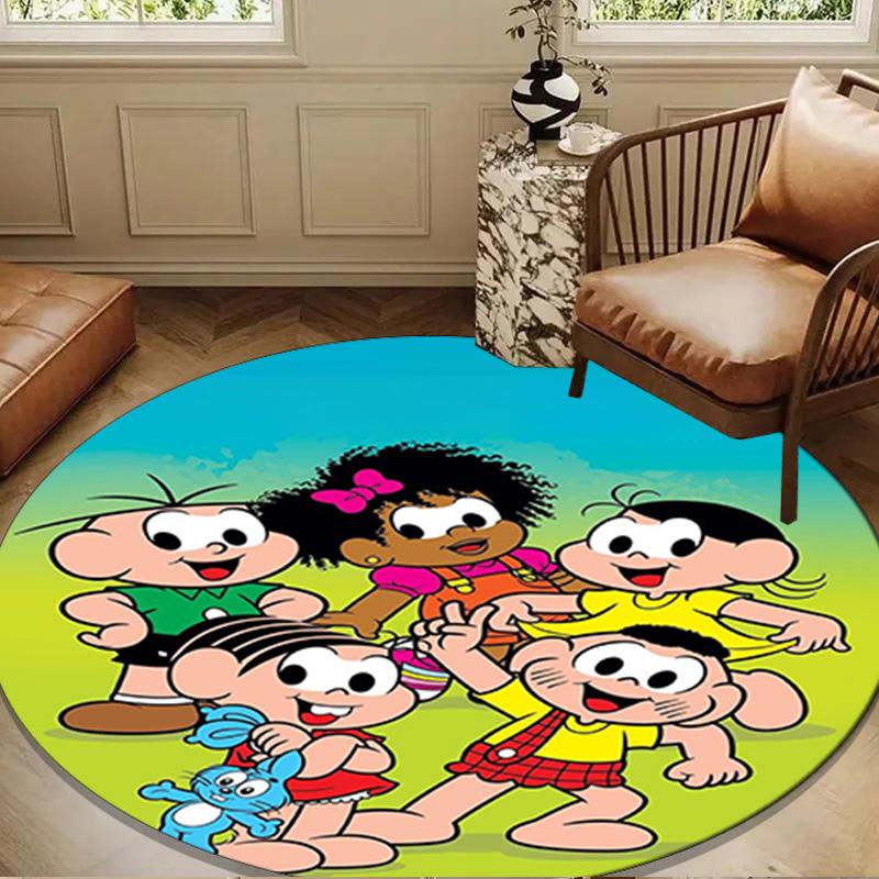 Friendship Monica Characters Round Rug for Livingroom,Bedroom, Palyroom, Chair Rug, Area rug, Circle Carpet, Large Size Decor Fan Christmas gift