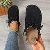 New Retro Women's Half-slipper Shoes with LACES and Thick-soled Soles