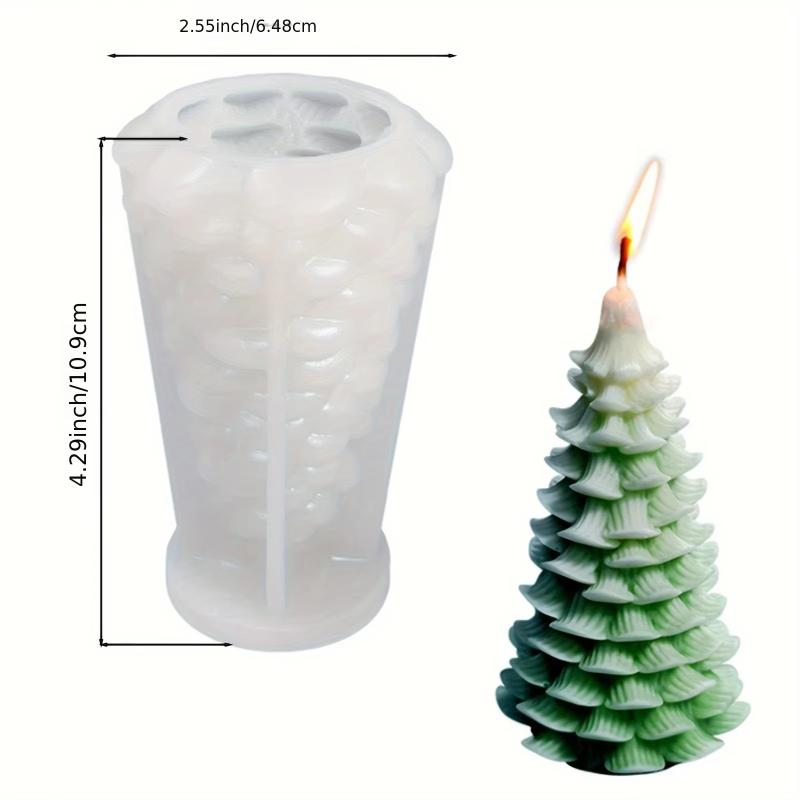 3D Weihnachtsdeko Kerzen Silikonform für DIY Weihnachtsbaum Aromatherapie Harz Gipsform Handgefertigt Schokoladenkuchen Herstellung