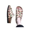 Sheepskin Version~ Niche Retro Platform Cherry Boken Shoes Women's Matte Word with Round Head Soft Sole Summer Cool Slippers