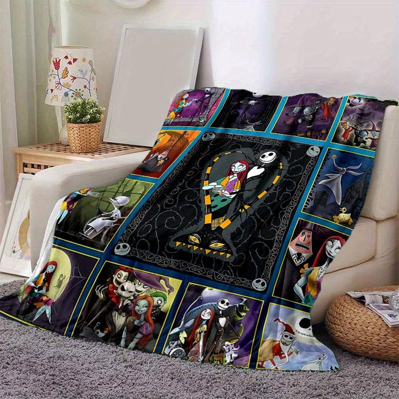 1pc, Nightmare Before Christmas Home Decor Blanket: Perfect Flannel Throw for Bedroom, Living Room, Travel, Camping, Car