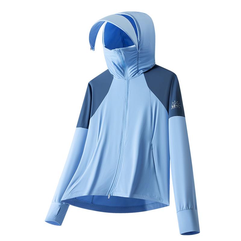 

2024 Унисекс Летняя Спортивная Куртка из Ледяного Шелка с Защитой от Солнца и Большим Козырьком L