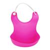 Baby Cute Solid Color Leak-Proof Silicone Drinking Eating Bib Feeding Apron