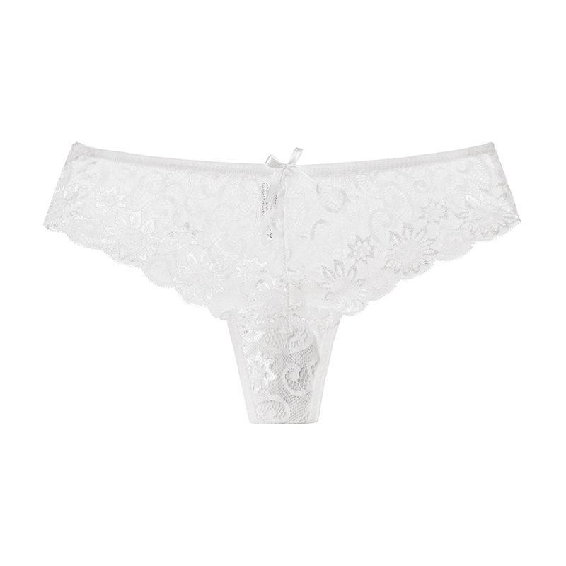 Naadloze kanten slipjes voor dames in grote maten - Sexy, transparant met katoenen kruisje