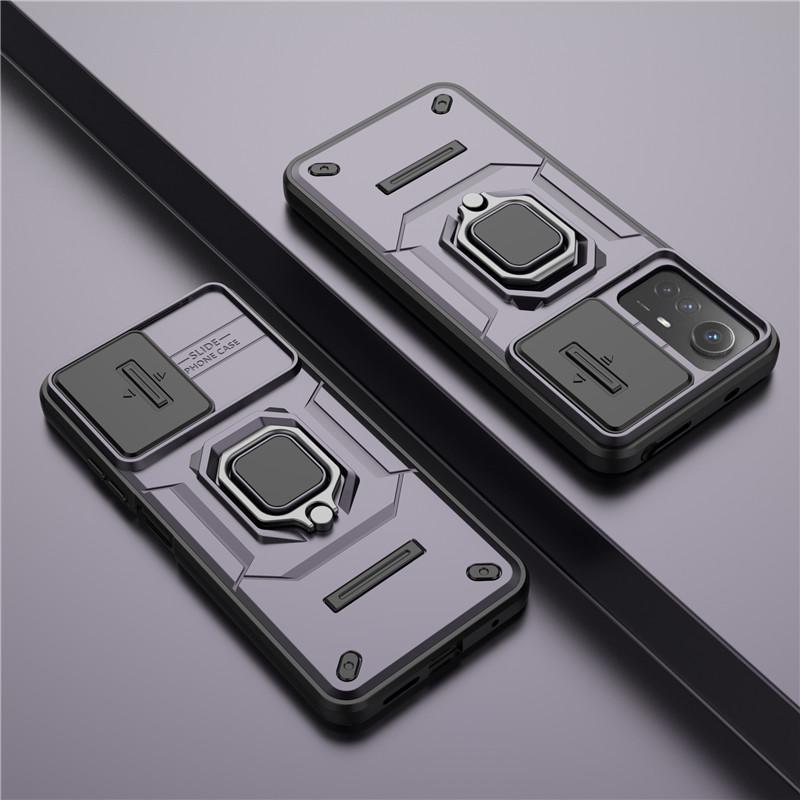 

Чехол для Redmi Note 12s Чехол для Redmi Note 12s Чехол для 6,43-дюймового объектива с раздвижным окном Защитная броня Ударопрочный держатель Магнитный бампер For Redmi Note 12s фиолетовый