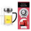 Heenoor Double-Wall Glass Tea Mug with Handle