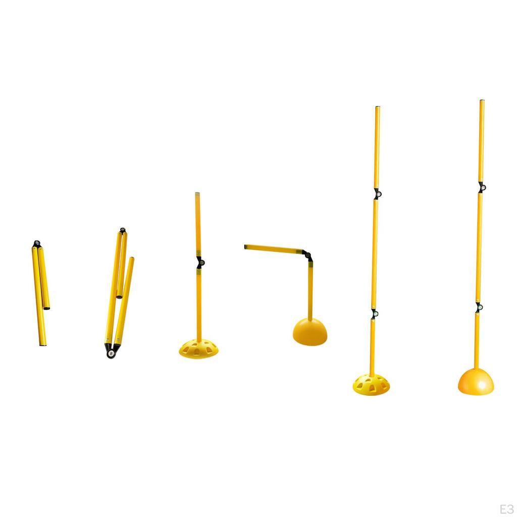Football Agility Training Poles Foldable Barrier Marking Pole Obstacle Soccer Set for