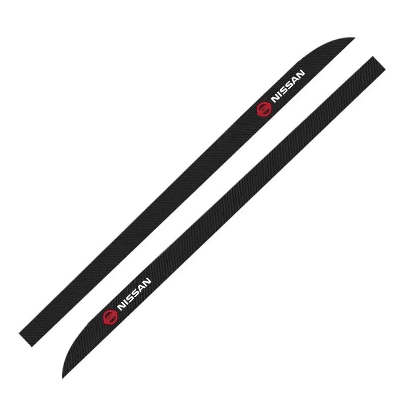 

2025 For Nissan Nismo 2pcs Car Door Side Skirt Sill Stripe Carbon Decals Styling Accessories For Nissan X-trail Qashqai Note Juk