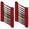 24Pcs CrossStitch Thread Red Embroidery Glossy Braided Floss HandMade Yarn Cotton Skeins