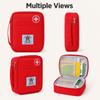Portable First Aid Storage Bag Oxford Cloth Medicine Organizer Pouch With Zipper Compartments For Home Travel Outdoor Daily Use Small Items