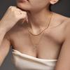 Qiong Yao Heart Zircon Clavicle Chain Bracelet - Light Luxury, Simple Women's Set