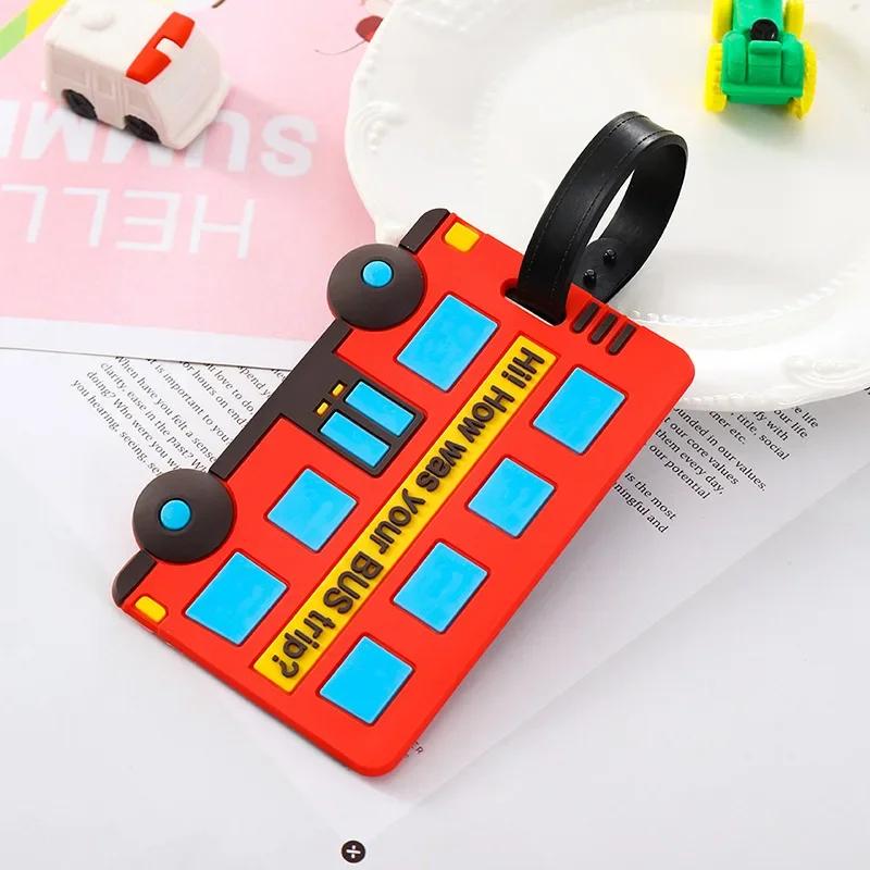Pvc Cute Luggage Tags Travel Creative Suitcase Tags Women Fashion Style Silicone Portable Travel Label Id Address Holder