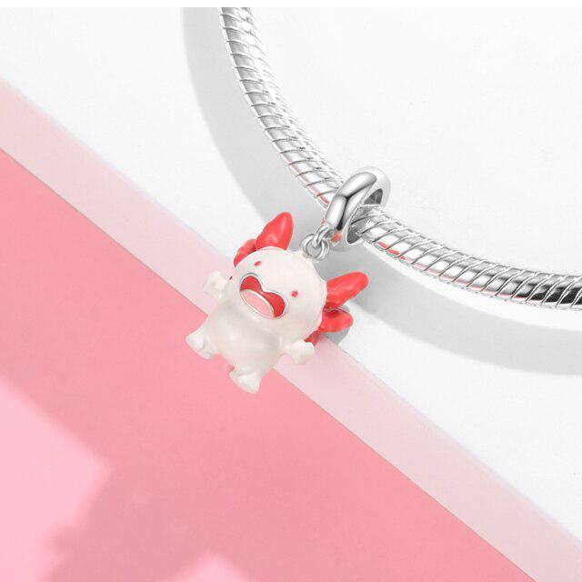 Argent Sterling 925 Série Zoo Mignon Émail Girafe Lion Breloques DIY Adaptées Pendentif Bracelet Pour Femmes Fabrication de Bijoux