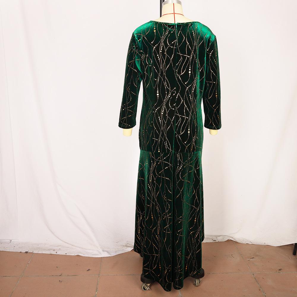 EastRogue Women's Fashion Summer Spring Stripe Print Print Long Sleeve O-Neck High Waist Casual Dresses