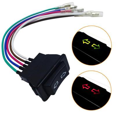 Professional 5Pin 12 For 24 V Black Car Power Window Switch With Plastic Lamp