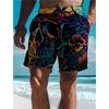 Summer Men's Lightweight Breathable 3D Printed Beach Shorts Summer Casual Swimwear for Outdoor Activities