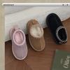 XSHX retro [ethnic style] children's leather snow boots winter thickened boys and girls one pedal 239111