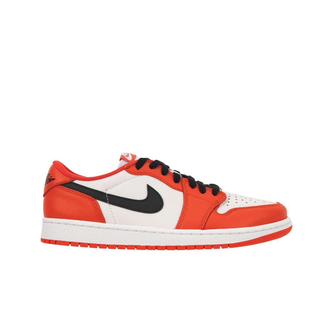 Jordan Men's Orange/White/Black Air 1 Retro Low Og Starfish Unisex Sneakers Cz0790-801 Cm