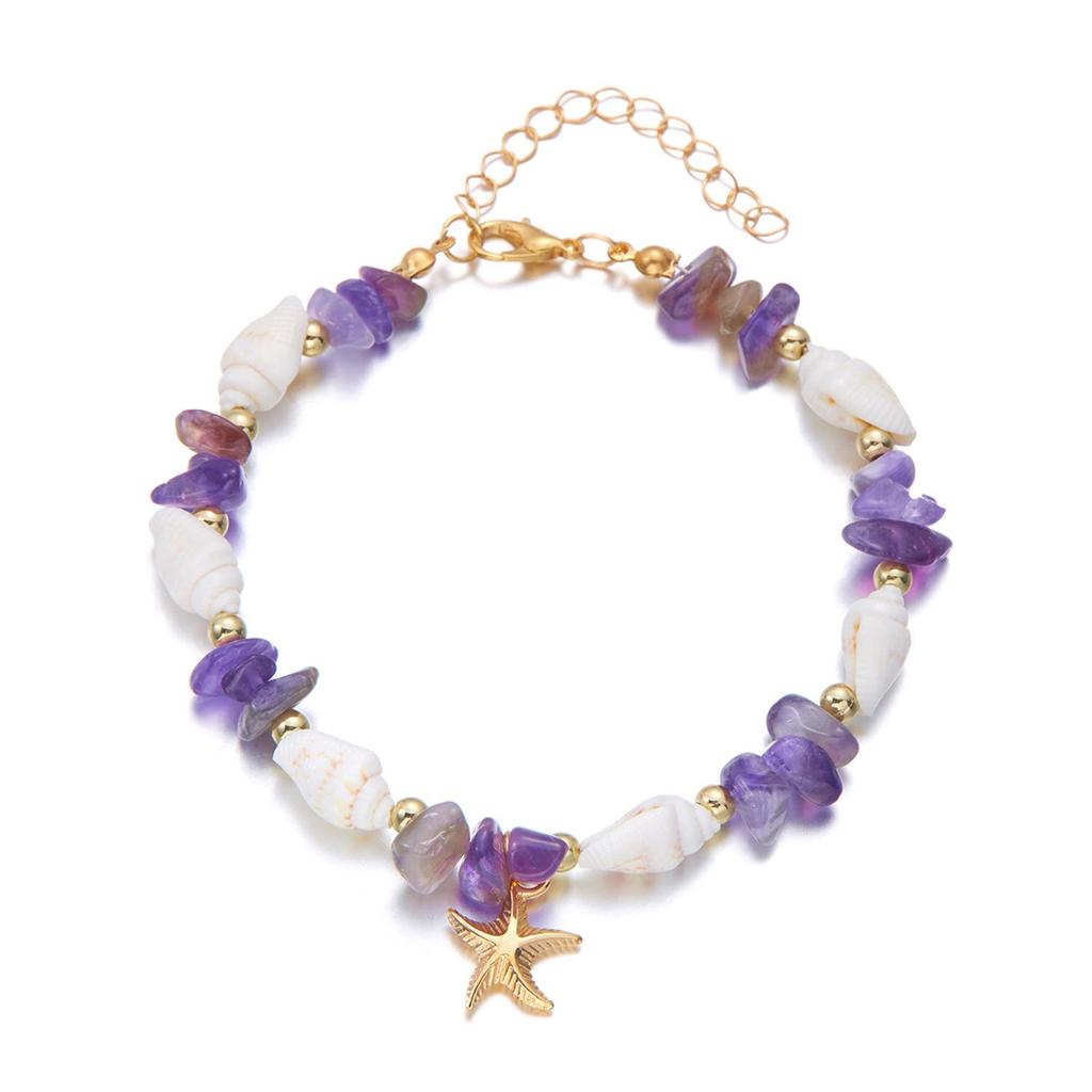 Bohemian Ocean Starfish & Seashell Bracelet for Women: High-End Dopamine Design