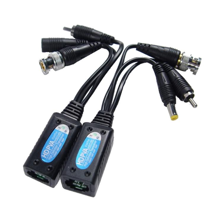 

2 PCS Anpwoo 500PVA Spliceable 3 in 1 Power + Video + Audio Balun HD-CVI/AHD/TVI Passive Twisted Transceiver