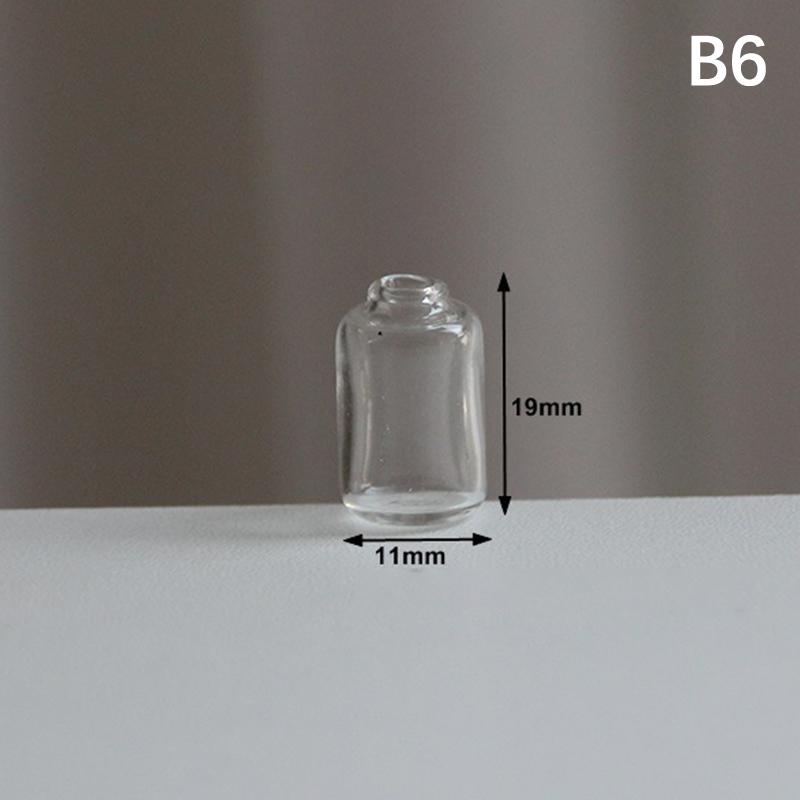 1Pcs 1:12 Dollhouse Mini Glass Jar Candy Bottle Storage Tank With Lid Tiny Vial Wishing Bottle Kitchen Home Decor Toy