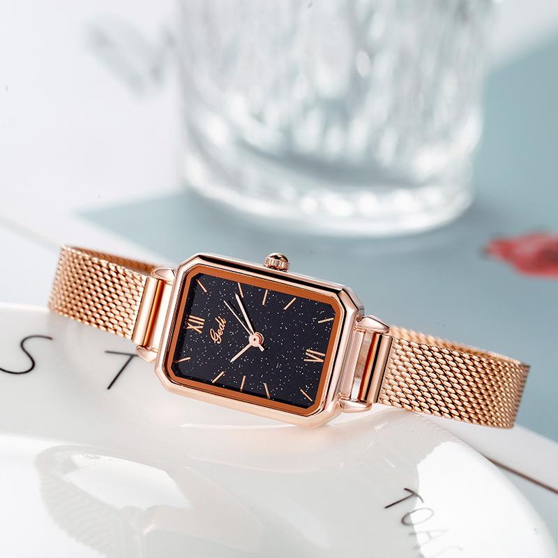 Fashion Trend Mori Small Fresh Casual Retro Square Ladies Quartz Watch