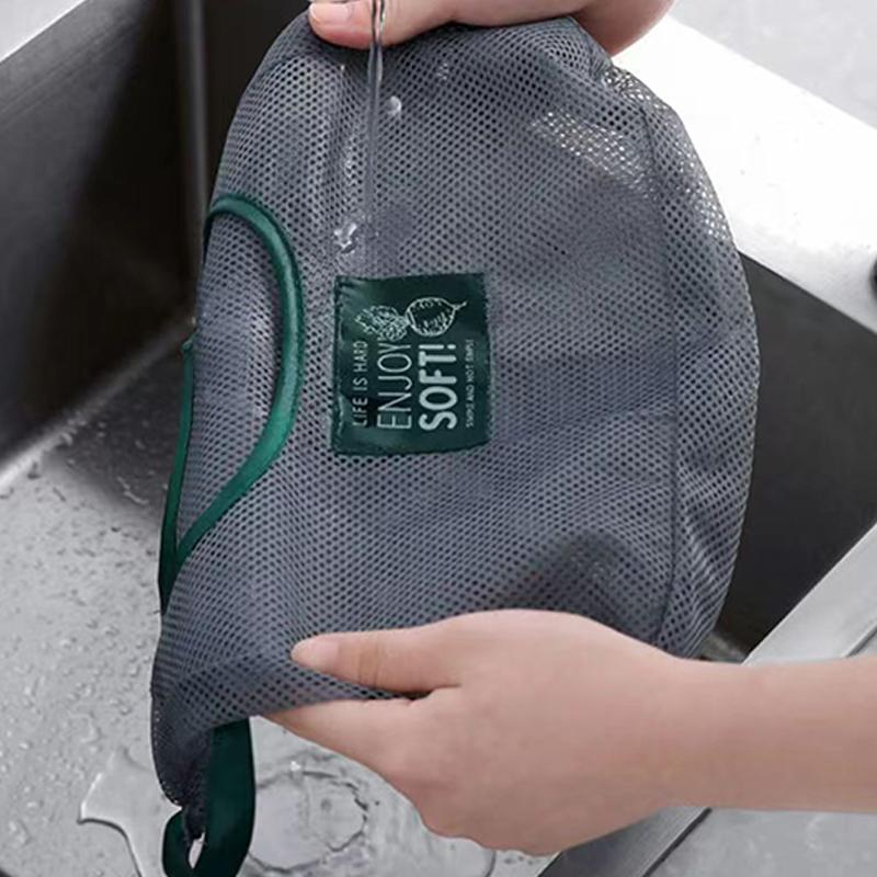 Garbage Bag Storage Box Bag Wall Hanging Bag Washable Mesh Storage Bags Plastic Bag Holder Dispenser Kitchen Tools