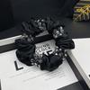Luxury Rhinestone Satin Shiny Hair Scrunchie - Elegant Hair Flower Accessory for Women