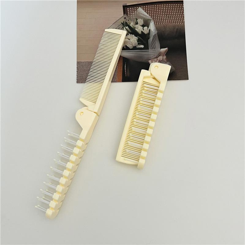 Portable Compact Folding Comb Portable Dual-purpose Curly Hair Massage Comb Antistatic Student Dormitory Travel Hair Comb