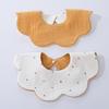 Double-Sided Waterproof Cotton Baby Bib - 360° Rotating, Breathable Gauze Saliva Towel