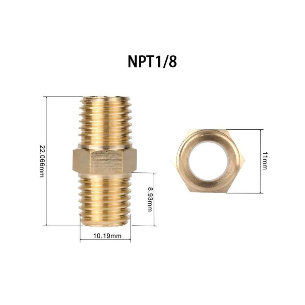 Male Thread Brass Nipples Hex Design NPT Male Nipples Fittings Hex Nipple Connectors