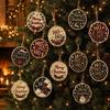 12 pcs Snowman Christmas Tree Hanging Pendant Xmas Tree DIY Rhinestone Pendant Art Kit  Christmas